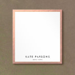 Elegant Rose Gold Notepad<br><div class="desc">For additional matching marketing materials, custom design or
logo enquiry, please contact me at maurareed.designs@gmail.com and I will reply within 24 hours.
For shipping, card stock enquires and pricing contact Zazzle directly.</div>