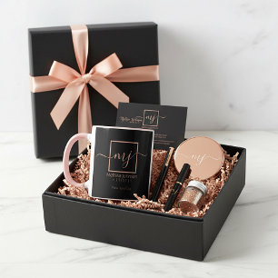 Elegant Rose Gold on Black  Mug