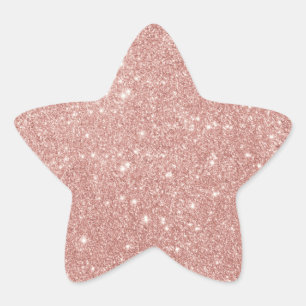 Élégant Rose Gold Parties scintillant Star Sticker