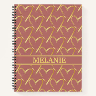 Elegant Rose Gold Professional Personalized Name Notebook