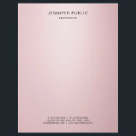 Elegant Rose Gold Simple Template Modern Trendy Letterhead<br><div class="desc">Elegant Rose Gold Simple Template Modern Trendy Letterhead.</div>