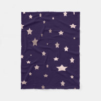 elegant rose gold stars on a purple background
