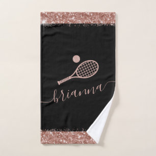 Élégant Rose Gold Tennis Pink Parties scintillant 