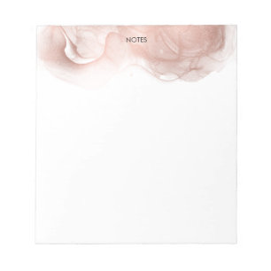 Elegant Rose Gold Watercolor Splash Personalized  Notepad