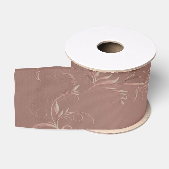 Elegant Rose Gold Wedding Grosgrain Ribbon (Spool)