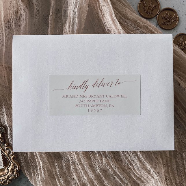 Elegant Rose Gold Wedding Guest Address Labels (Creator Uploaded)
