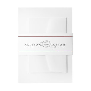 Elegant Rose Gold Wedding Invitation Invitation Belly Band