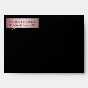 Elegant Rose Gold   Your Name & Address Envelope