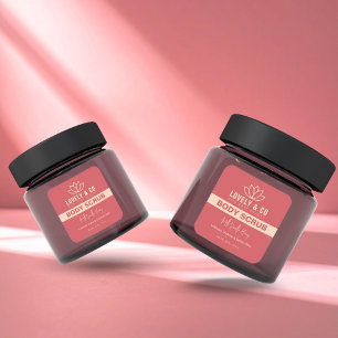 Elegant Rose & Ivory Salon Beauty Product Label