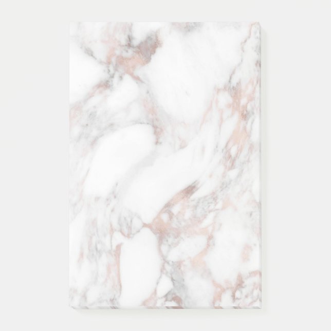 Elegant Rose Marble Background Template Modern Post-it Notes (Front)