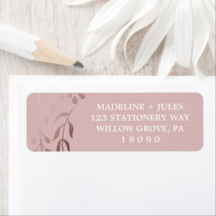 Elégant Rose or et rose Mariage de cadre feutré