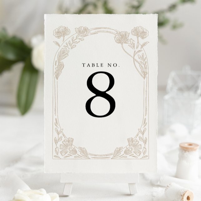 Elegant Rose Orchard Garden Trellis Wedding Table Number (Creator Uploaded)