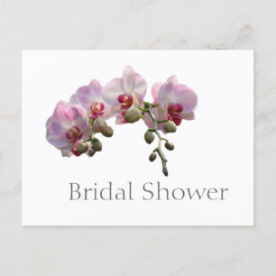 Elégant rose orchidée fleur nuptiale carte postale