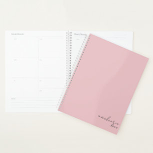 Élégant rose pâle Simple Minimaliste Personnalisé