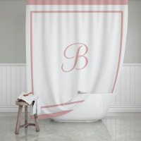Elegant Rose Pink Border Script Monogram