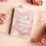 Elegant Rosé Pink Brunch Bridal Shower Invitation<br><div class="desc">Elegant and sophisticated invitation for a Bridal Shower or Bridal Brunch in soft pastel colours peach pink. Flowing fluid abstract ink makes this affluent and modern wedding stationery special. This rosé gold bridal shower invitation can be fully personalized - all text elements and colours. You can even change the colour...</div>