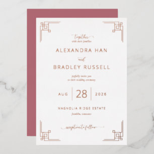 Elegant Rose Pink Geometric