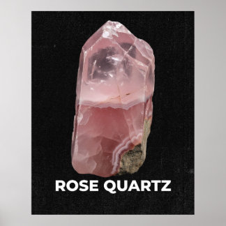 Elegant Rose Quartz Crystal Poster