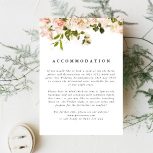 Elegant Rose Romance Wedding enclosure card