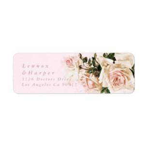 Elegant Rose Rose Romance Mariage Adresse de retou