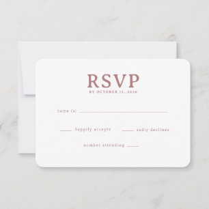 Elegant Rose RSVP Card