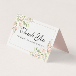 Elegant Rose Thank You Pink Floral Wedding 