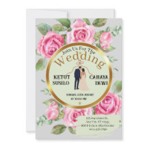 Elegant Rose-Themed Wedding with Bride and Groom
