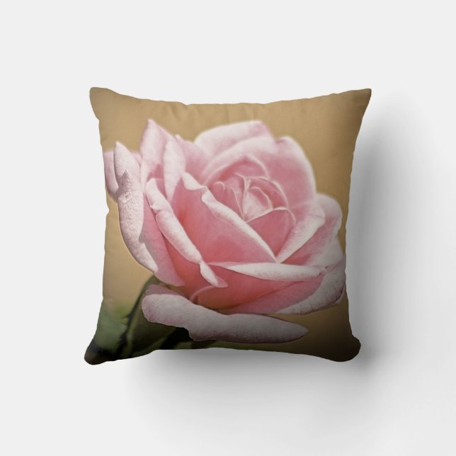 Elegant Rose Throw Pillow (Back)