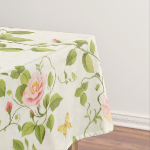 Elegant Rose Vine Flourish Tablecloth