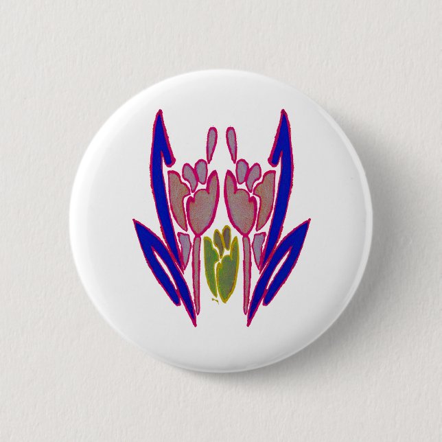 Elegant Rose Watercolor Art Print 2 Inch Round Button (Front)
