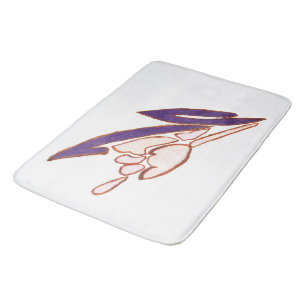 Elegant Rose Watercolor Art Print Bath Mat