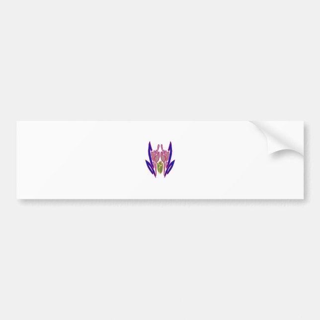 Elegant Rose Watercolor Art Print Bumper Sticker (Front)