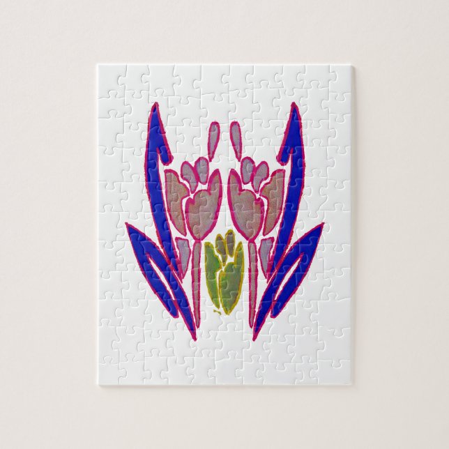 Elegant Rose Watercolor Art Print Jigsaw Puzzle (Vertical)