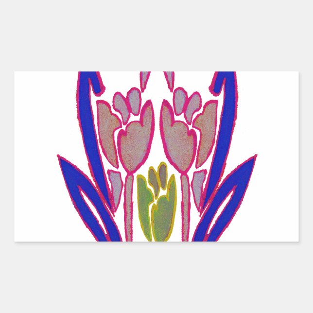 Elegant Rose Watercolor Art Print Sticker (Front)