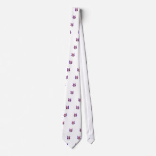Elegant Rose Watercolor Art Print Tie