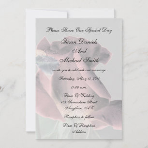 Elegant Rosebud Floral Wedding Invitation