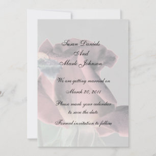 Elegant Rosebud Floral Wedding Save The Date Invitation