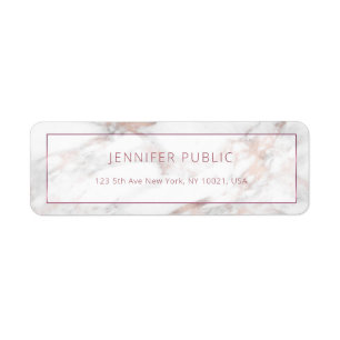Elégant Rosegold Marble Gold Modèle moderne