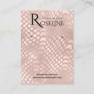 Elegant Rosegold Snake Print Display Card