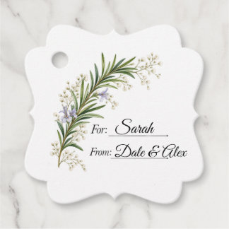 Elegant Rosemary Baby’s Breath Favour Tags