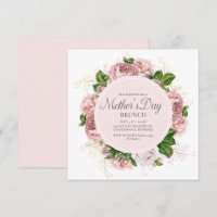 Elegant Roses Blush Pink Floral White Mother's Day