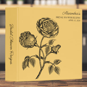 Elegant Roses Bridal Shower Recipe  Binder