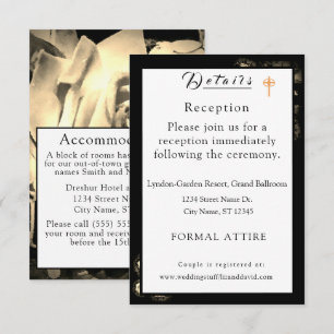 Elegant Roses Catholic Wedding Enclosure Card