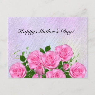 Elegant Roses,Colourful,Abstract Postcard