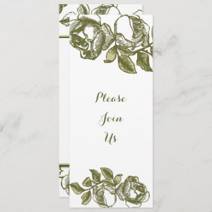 Élégant Roses d'or blanc sur mesure Invitations