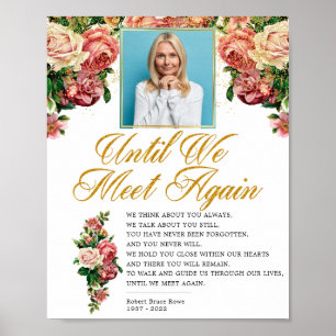Elegant Roses Funeral Memorial Poem Sign
