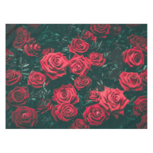 Elegant Roses in Bloom Artwork   Tablecloth