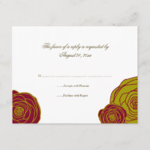 Elegant Roses RSVP Card