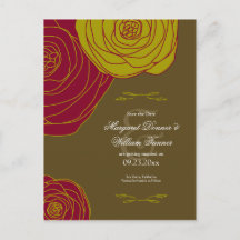 Elegant Roses Save the Date