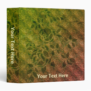 Elegant Roses Stencil Abstract Art Personalized  Binder